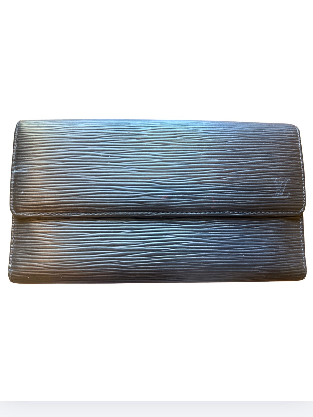 Louis Vuitton Vintage Black Epi Leather Long Wallet Bifold Made in Spain